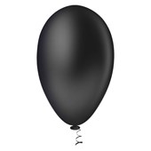 Balão Liso 6.5 Preto C/50 Gran Festa