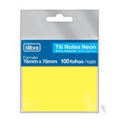 Bloco Adesivo Tili Notes 76x76mm 100F Amarelo Neon Tilibra