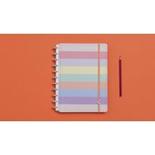 Caderno Inteligente Grande Arco-Iris Pastel 80 Folhas 90g