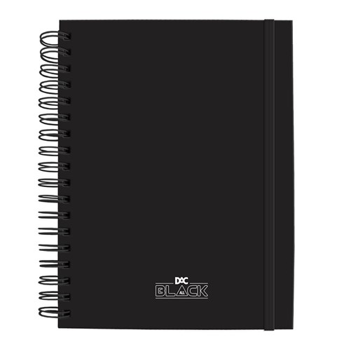 Caderno Smart Universitário 10 Matérias 80F All Black 3643 Dac