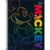 Caderno Universitário 1 Matéria 80F Mickey Rainbow Capa Sortida Tilibra