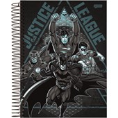 Caderno Universitário 15 Matérias 240F Liga da Justiça Dark Capa Sortida Jandaia