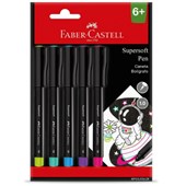 Caneta Supersoft Pen 1.0mm C/5 Cores Faber Castell