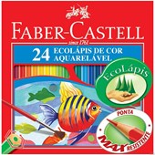 ECOLAPIS DE COR AQUARELAVEL 24 CORES FABER CASTELL