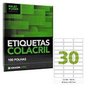 ETIQUETA ADESIVA CC180 30 ETQ COLACRIL