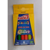 Gizão de Cera Glitter 6 Cores Radex