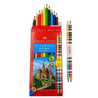 Lápis de Cor 10 Cores + 2 Bicolores Faber Castell