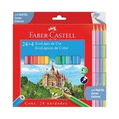 Lápis de Cor 24 Cores + 4 Tons Pastel Faber Castell