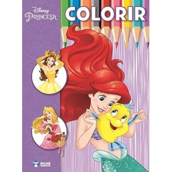 Livro Disney Colorir e Aprender - Princesas - Rideel