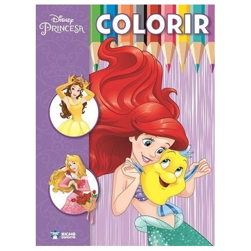 Livro Disney Colorir e Aprender - Princesas - Rideel