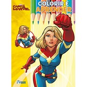 Livro Marvel Colorir e Aprender - Capita Marvel - Rideel