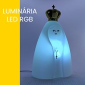 Luminária Led RGB Nossa Senhora c/ Coroa Decorfun