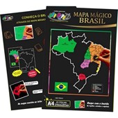 Mapa do Brasil Mágico A4 Com Bastão Off Paper
