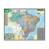 Mapa do Brasil Político 117x89cm Glomapas