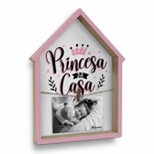 Porta Retrato Casinha Madeira - Princesa da Casa - Brasfoot